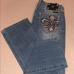 Medium wash blue jeans